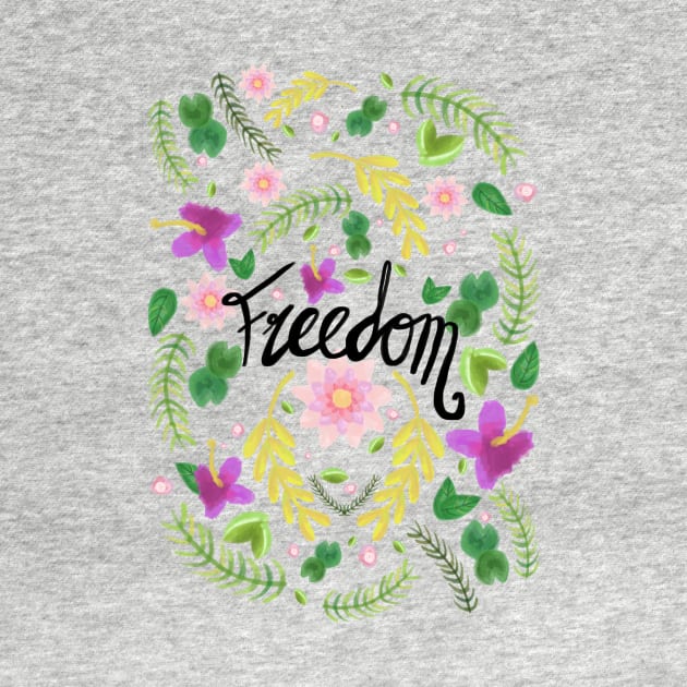 Freedom. Floral Pattern (flowers pattern) by beatrizxe